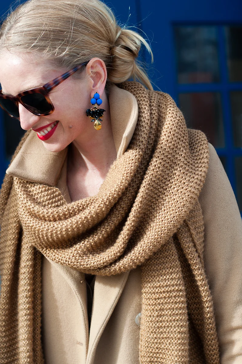 Camel Cobalt A Fabulous Statement Earring FORAGE FASHION